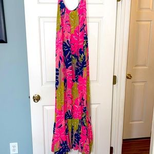 Lilly Pulitzer Tenley pink printed maxi dress size S/M